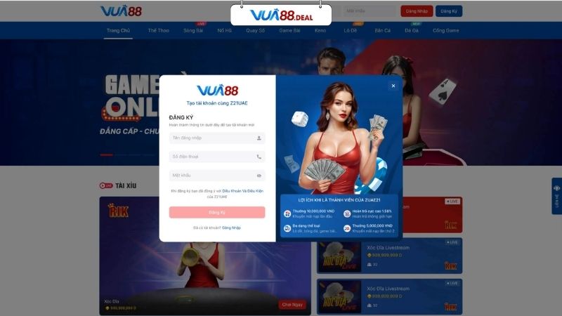 Đăng ký vua88 nhanh chóng và đơn giản
